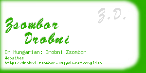 zsombor drobni business card